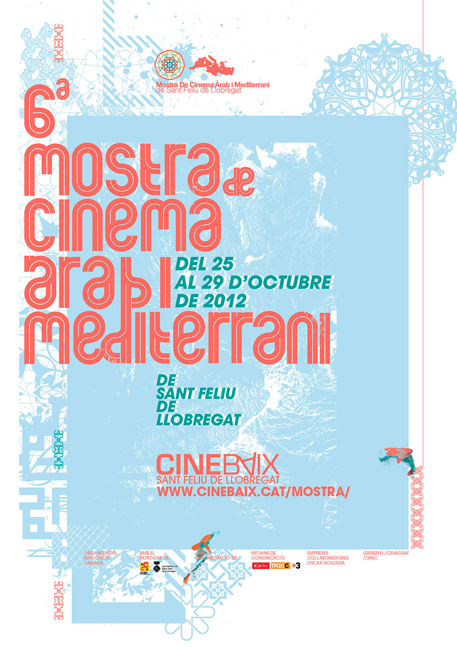 Cartell VI Mostra de Cinema Àrab i Mediterrani de Sant Feliu de Llobregat 2012