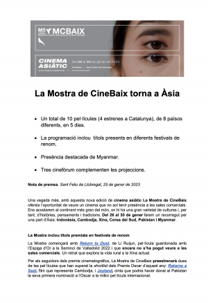 Cartelleria oficial Festival de Cinema Asiàtic